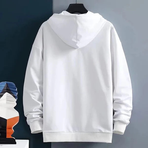 Plan White Hoodie Cotton Fleece High Quality Fabric For Boy and Girl- Best Quality